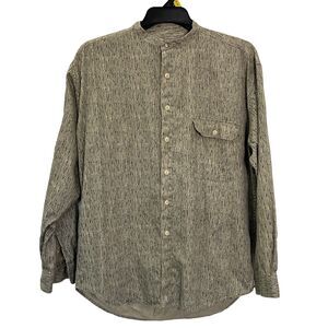 Bachrach Men's Medium Button Up Long Sleeve 100% Cotton Shirt